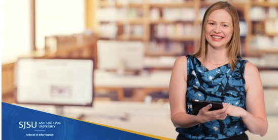 woman working in library